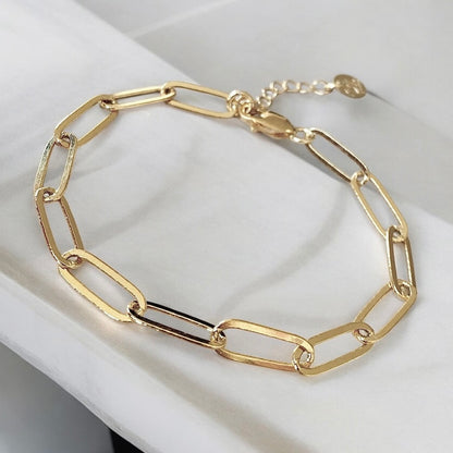 Pulsera  eslabones clip oro