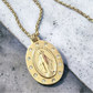 Collar medallón virgen de los rayos oro