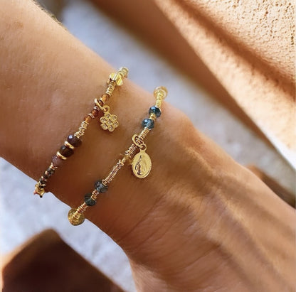 Pulsera acqua virgen oro