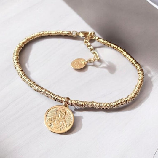 Pulsera sagrado corazón oro