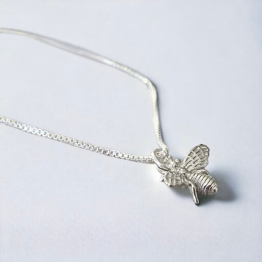 Collar abeja plata 925