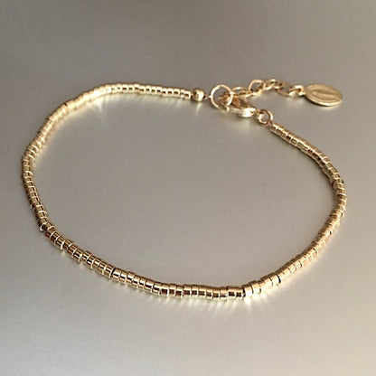 Pulsera mostacilla lola oro